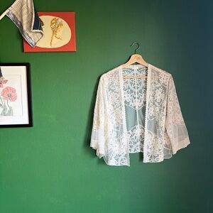 Like New Xhiliration Lace Open Cardigan size XS/S